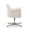 Manhattan Comfort Pelo Adjustable Height Swivel Accent Chair in White and Polished Chrome AC030-WH - alternate 6